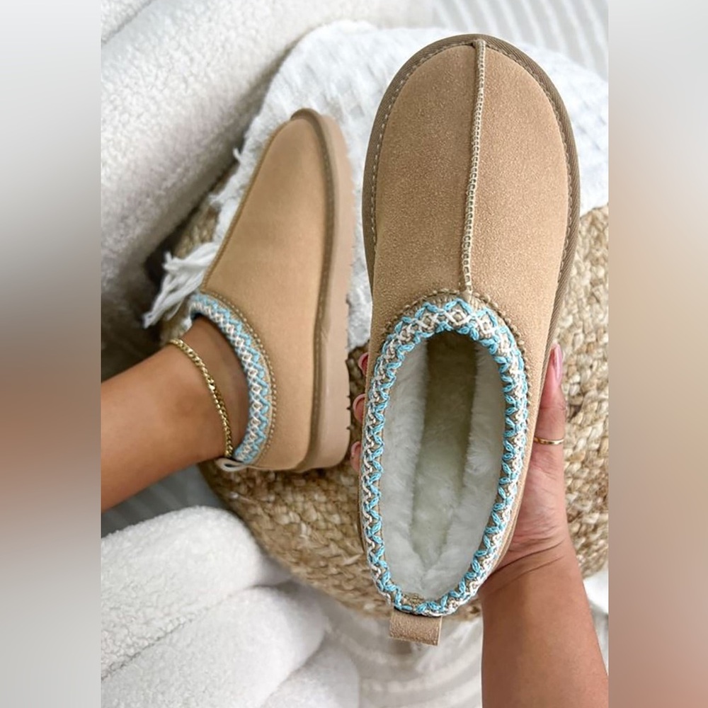 Cozy Fur Lined Platform Slippers